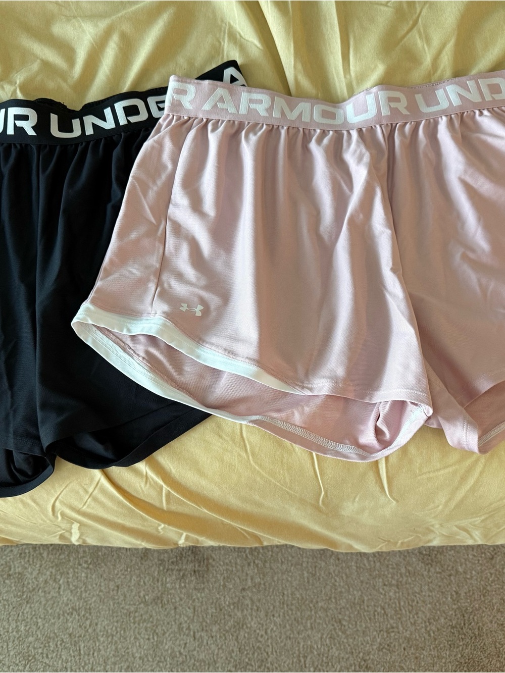 Under Armour | Set of two athletic shorts | Pink & Black